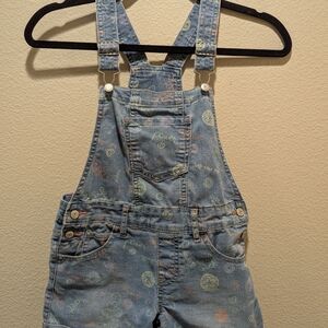 Kids Denim Overalls with Fun Print